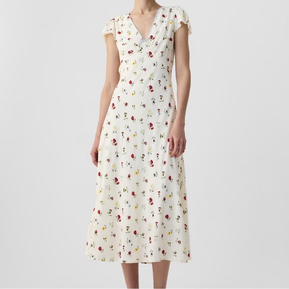 Gap x Doen floral printed babydoll slip midi dress - Picture 1 of 10